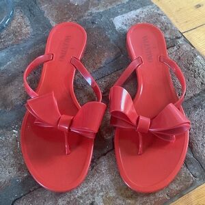 Valentino red bow sandals . Size 39